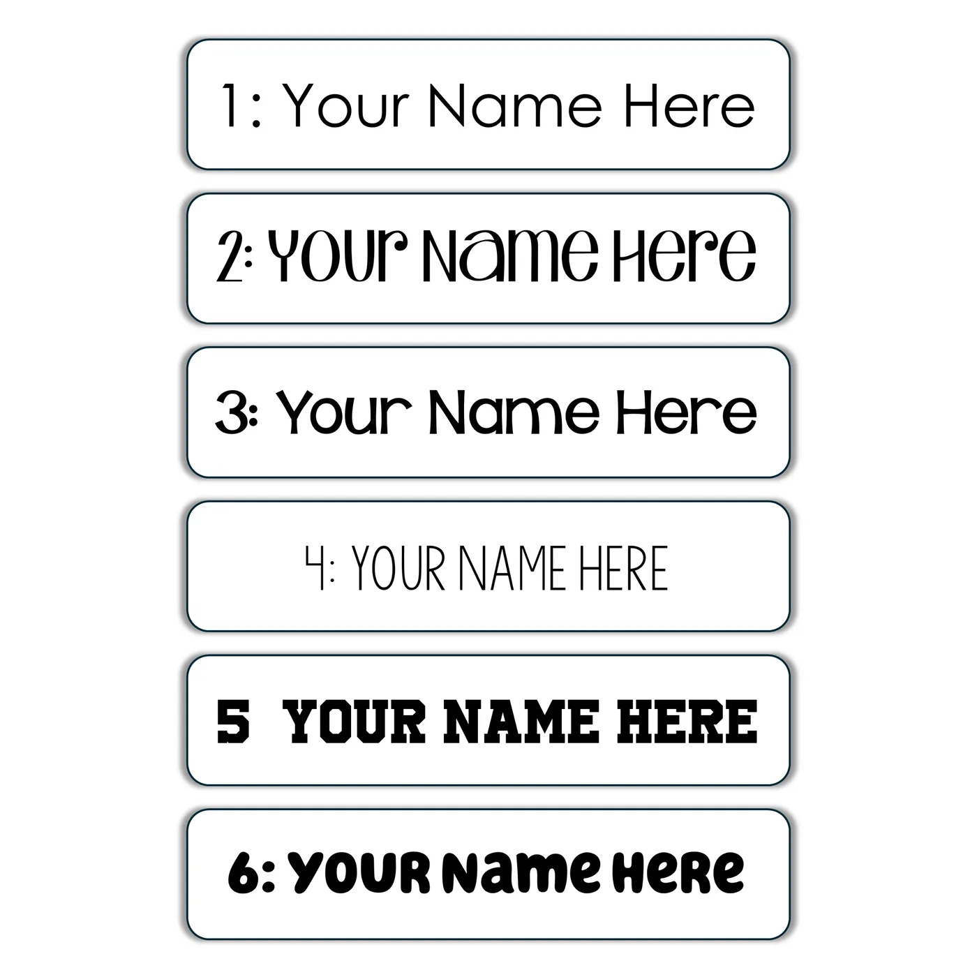 Waterproof Sticker Name