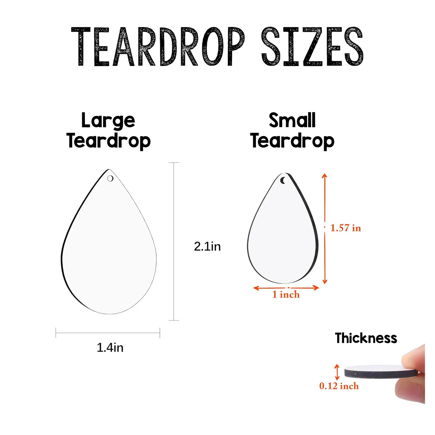 Dexter D Teardrop Earrings, White with Maroon Logo